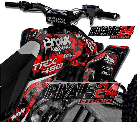 Honda TRX 450R 450ER graphics kit 2004 2005 2006 to 2014 decals