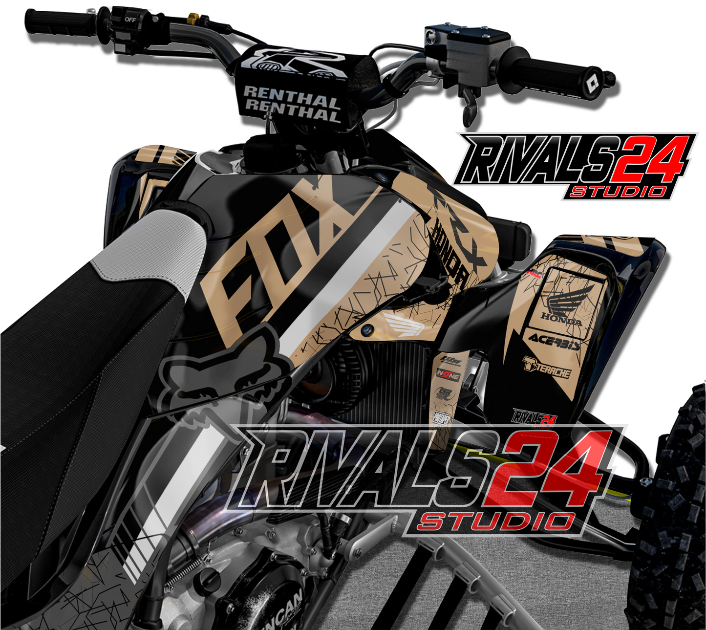 Honda TRX 450R 450ER graphics kit 2004 2005 2006 to 2014 decals