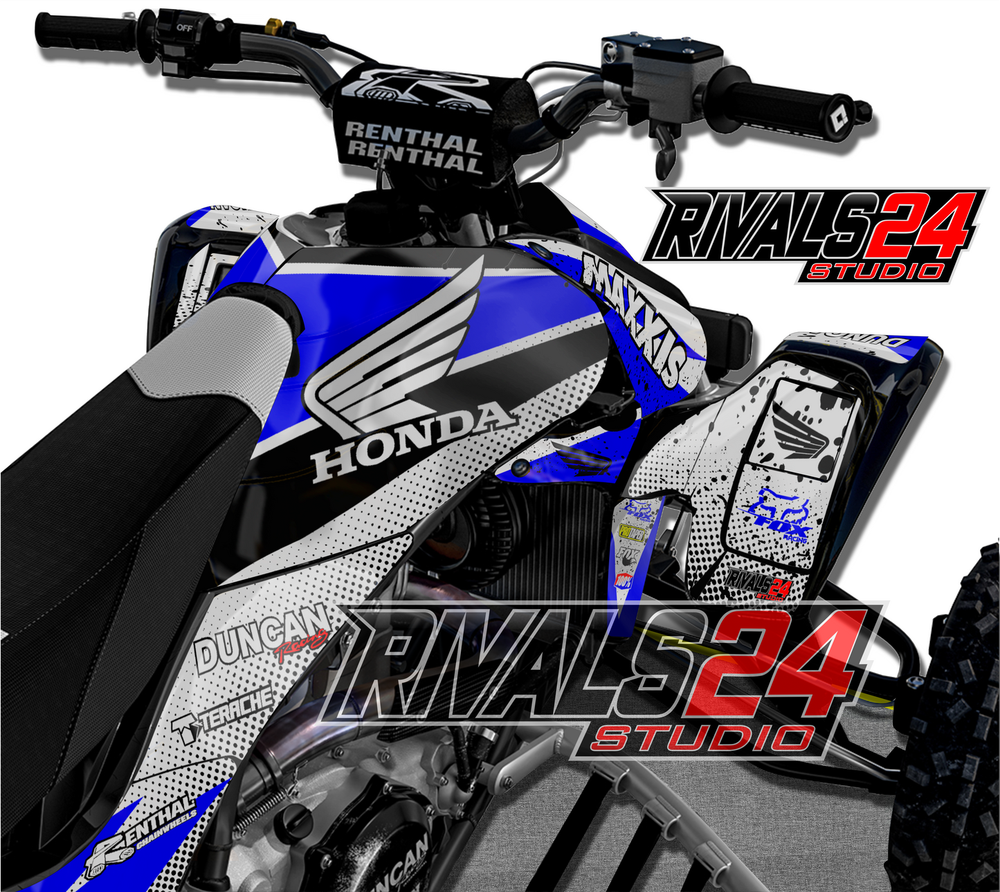 Honda TRX 450R 450ER graphics kit 2004 2005 2006 to 2014 decals