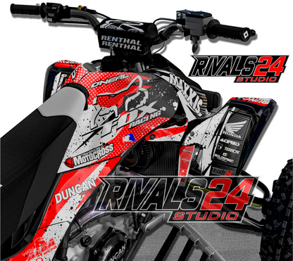 Honda TRX 450R 450ER graphics kit 2004 2005 2006 to 2014 decals