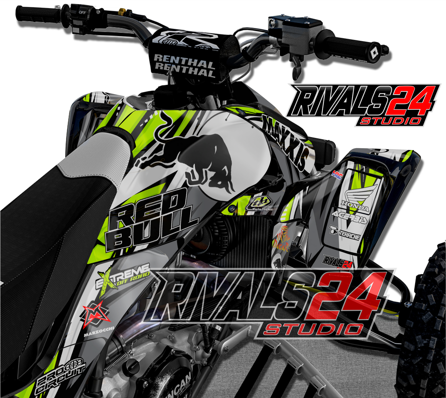 Honda TRX 450R 450ER graphics kit 2004 2005 2006 to 2014 decals
