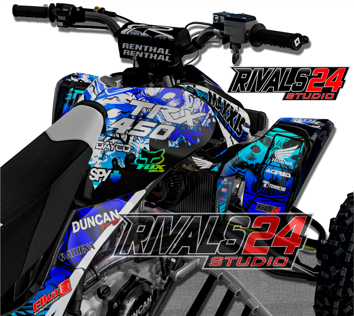 Honda TRX 450R 450ER graphics kit 2004 2005 2006 to 2014 decals