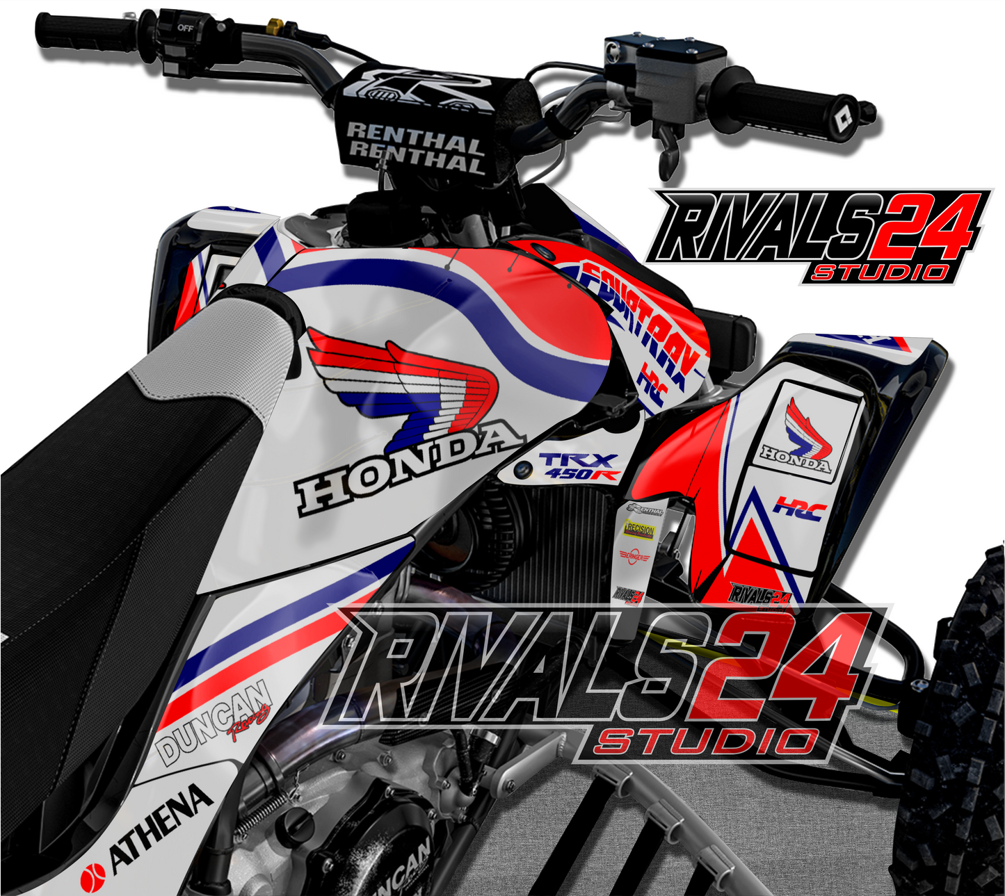 Honda TRX 450R 450ER graphics kit 2004 2005 2006 to 2014 decals
