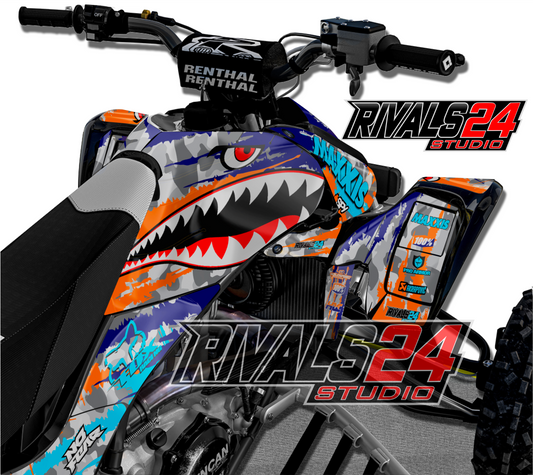 Honda TRX 450R 450ER graphics kit 2004 2005 2006 to 2014 decals