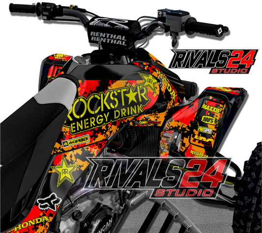 Honda TRX 450R 450ER graphics kit 2004 2005 2006 to 2014 decals
