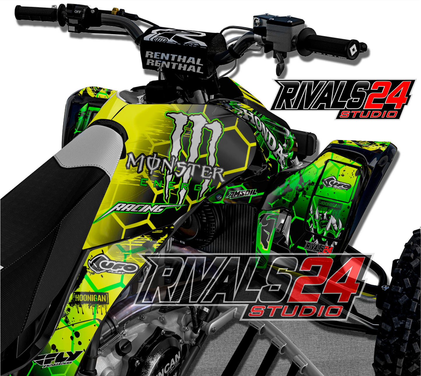 Honda TRX 450R 450ER graphics kit 2004 2005 2006 to 2014 decals