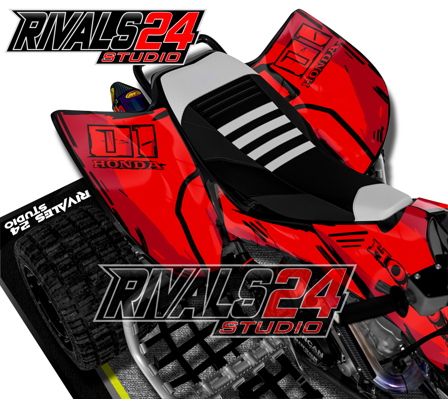 Honda TRX 450R 450ER graphics kit 2004 2005 2006 to 2014 decals