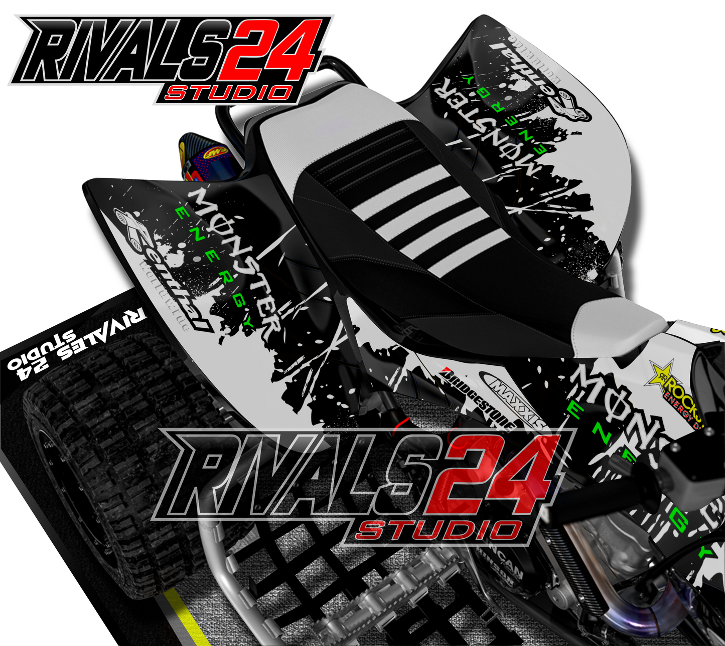 Honda TRX 450R 450ER graphics kit 2004 2005 2006 to 2014 decals