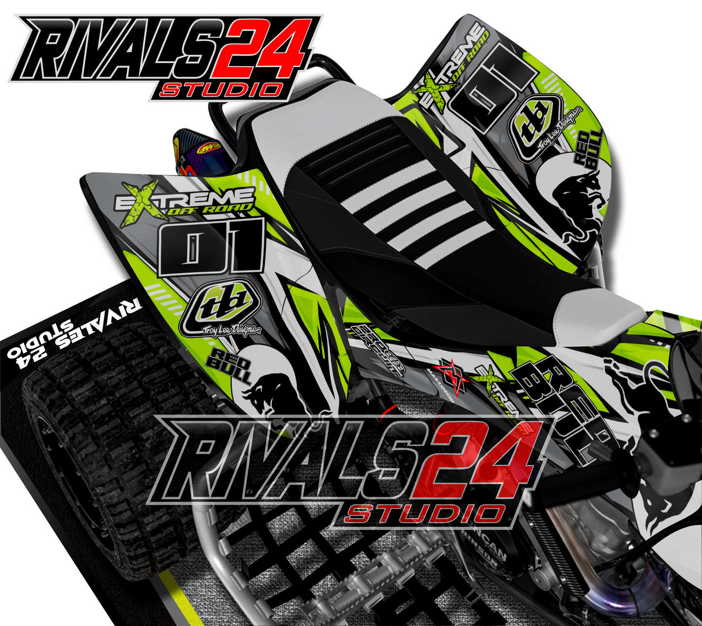 Honda TRX 450R 450ER graphics kit 2004 2005 2006 to 2014 decals