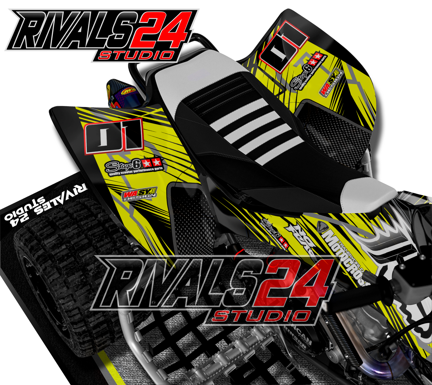Honda TRX 450R 450ER graphics kit 2004 2005 2006 to 2014 decals