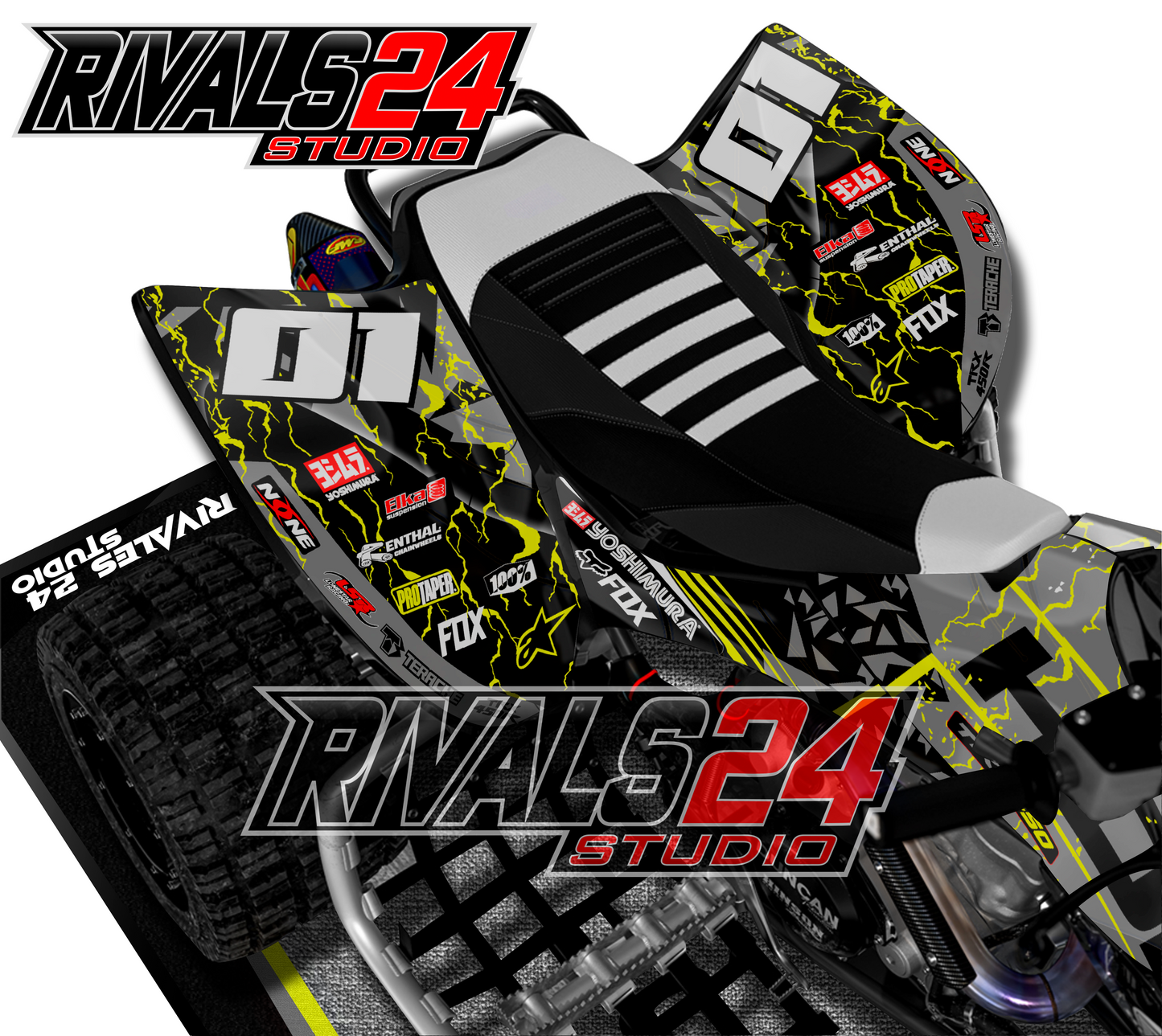 Honda TRX 450R 450ER graphics kit 2004 2005 2006 to 2014 decals