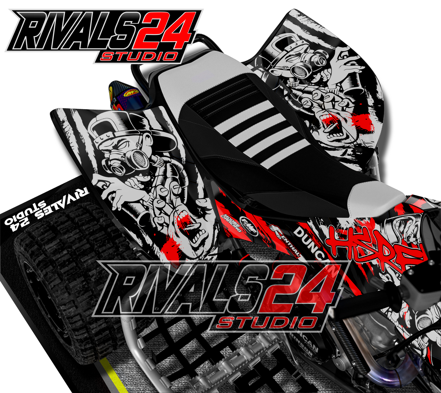 Honda TRX 450R 450ER graphics kit 2004 2005 2006 to 2014 decals