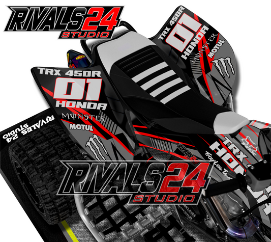 Honda TRX 450R 450ER graphics kit 2004 2005 2006 to 2014 decals