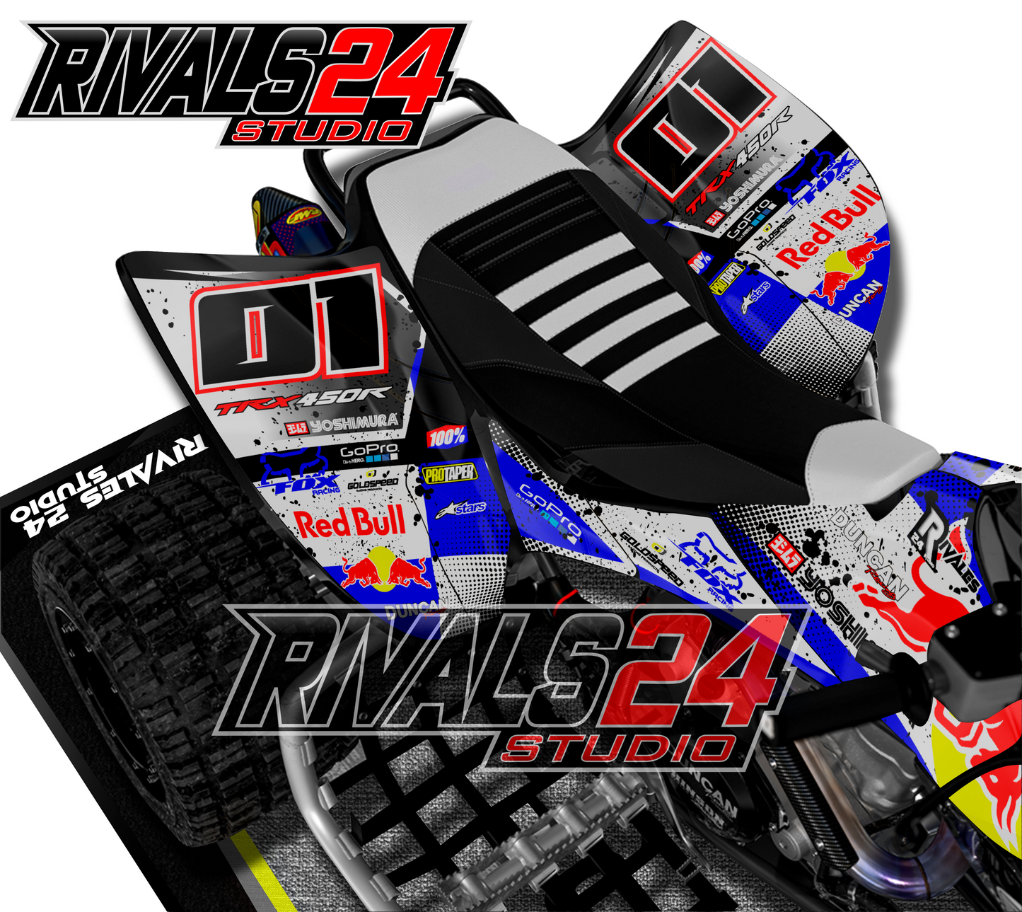 Honda TRX 450R 450ER graphics kit 2004 2005 2006 to 2014 decals