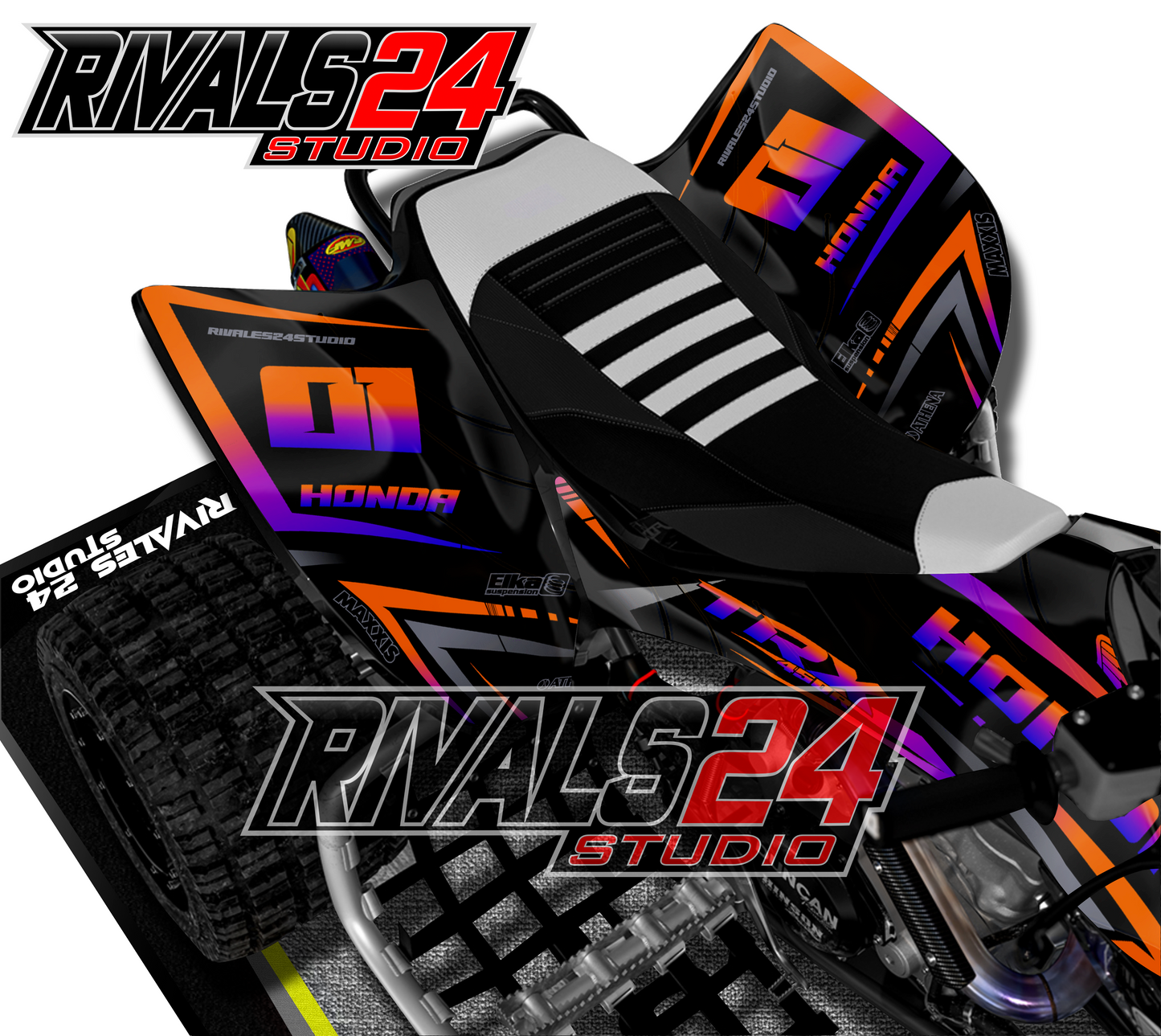 Honda TRX 450R 450ER graphics kit 2004 2005 2006 to 2014 decals