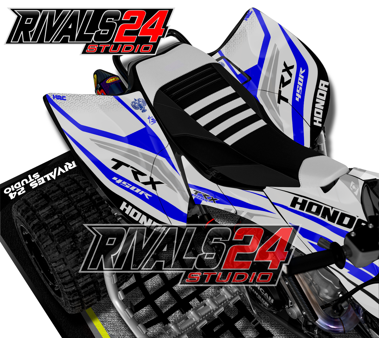 Honda TRX 450R 450ER graphics kit 2004 2005 2006 to 2014 decals