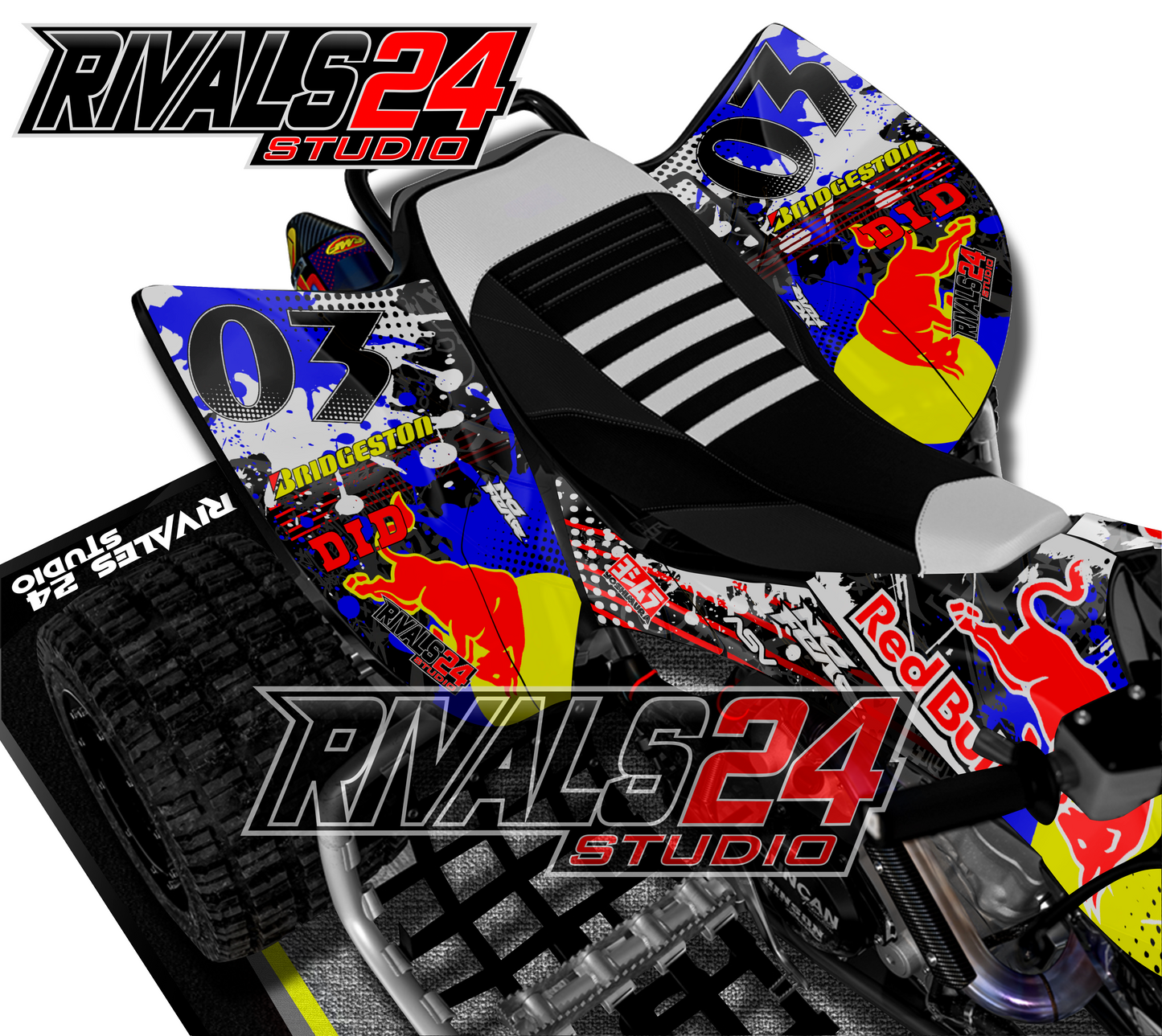 Honda TRX 450R 450ER graphics kit 2004 2005 2006 to 2014 decals