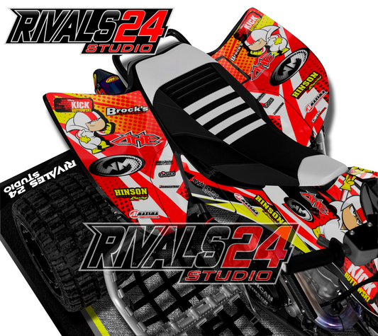 Honda TRX 450R 450ER graphics kit 2004 2005 2006 to 2014 decals