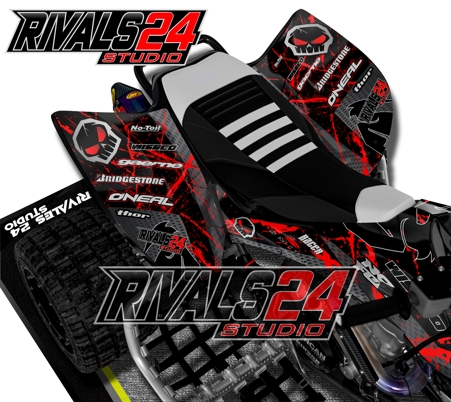 Honda TRX 450R 450ER graphics kit 2004 2005 2006 to 2014 decals