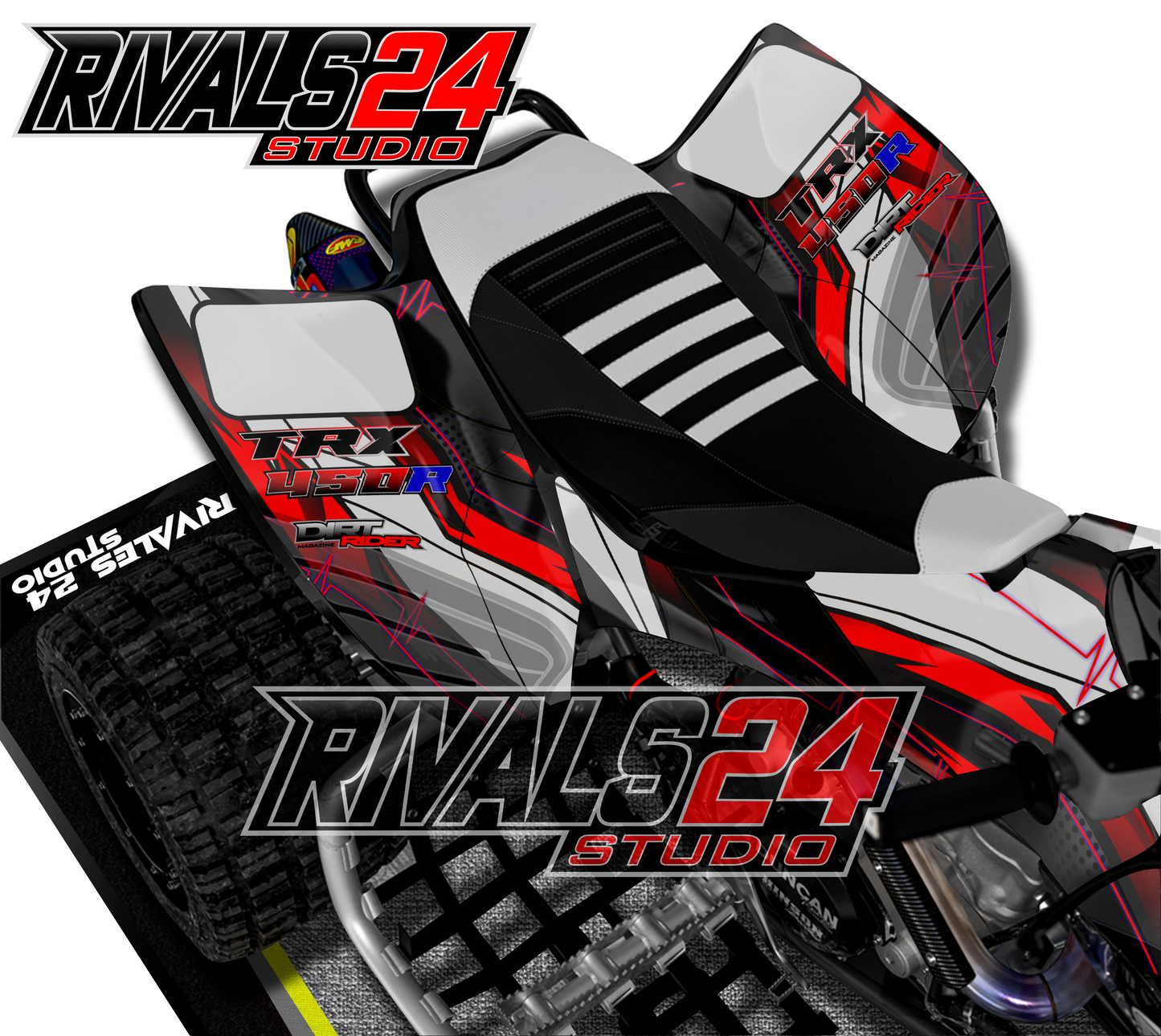 Honda TRX 450R 450ER graphics kit 2004 2005 2006 to 2014 decals
