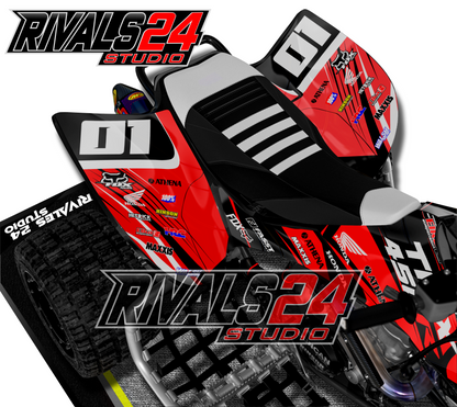 Honda TRX 450R 450ER graphics kit 2004 2005 2006 to 2014 decals