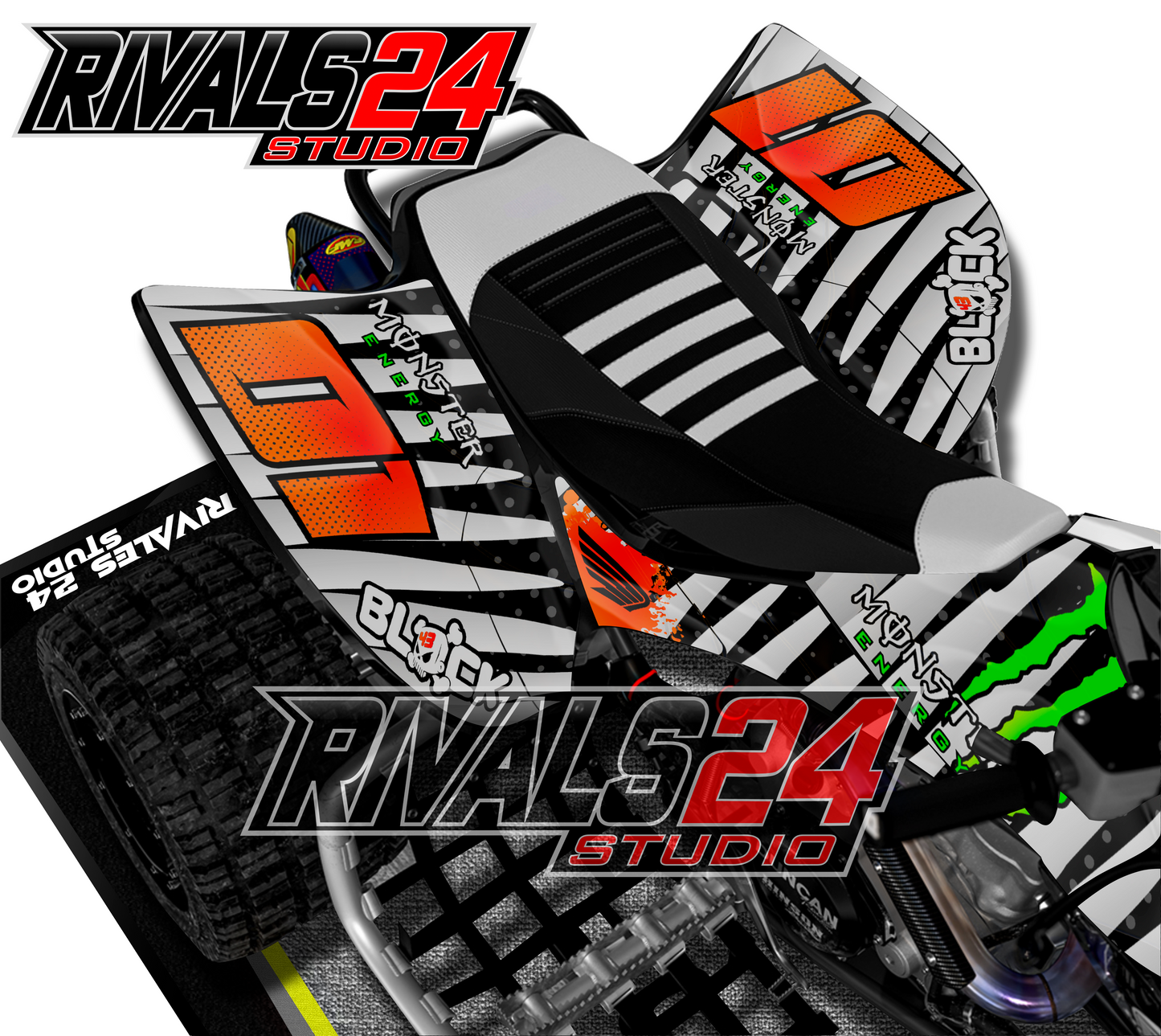 Honda TRX 450R 450ER graphics kit 2004 2005 2006 to 2014 decals