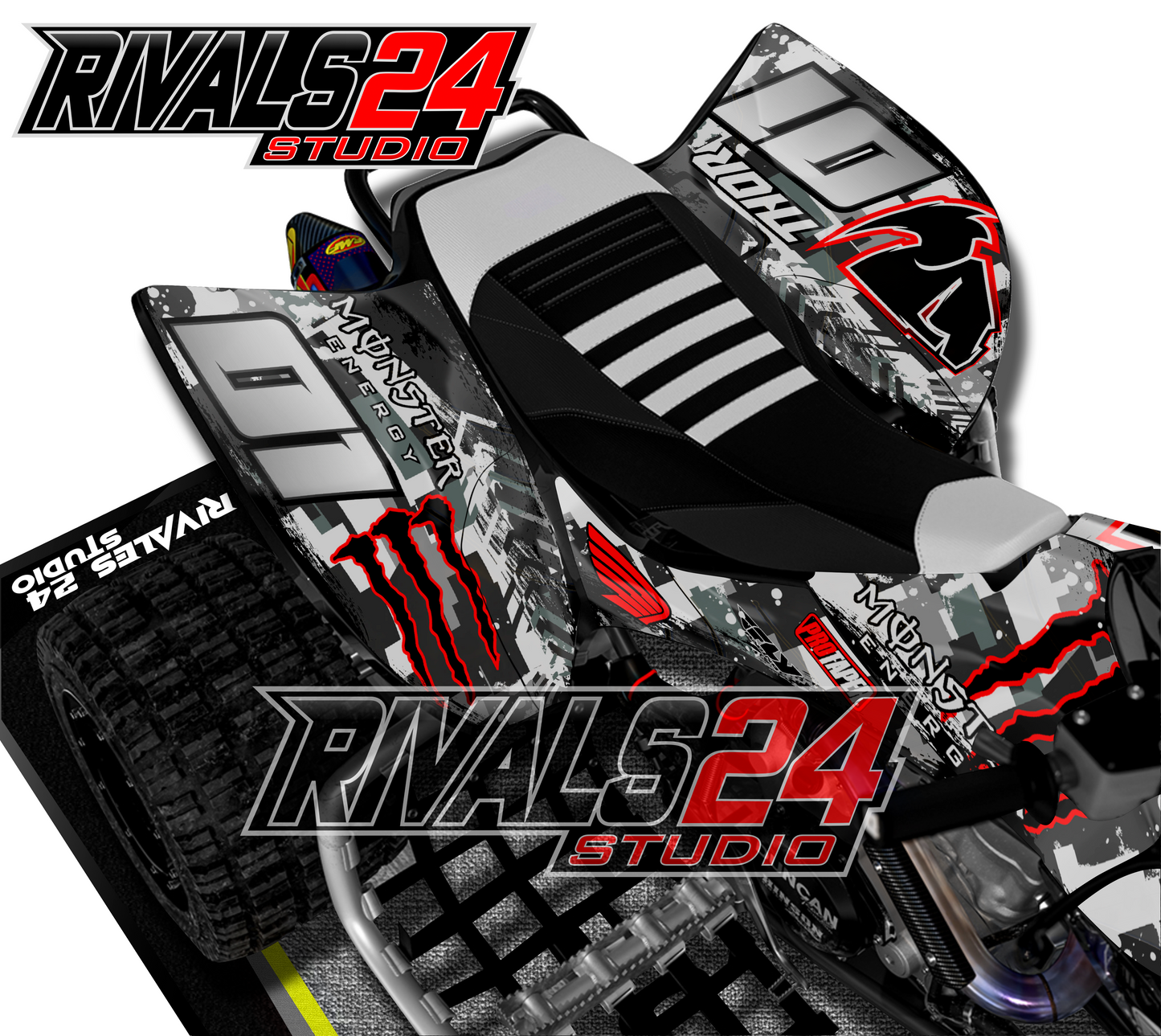 Honda TRX 450R 450ER graphics kit 2004 2005 2006 to 2014 decals