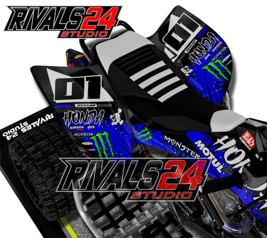 Honda TRX 450R 450ER graphics kit 2004 2005 2006 to 2014 decals