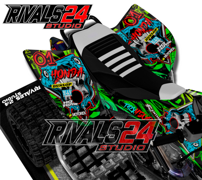 Honda TRX 450R 450ER graphics kit 2004 2005 2006 to 2014 decals