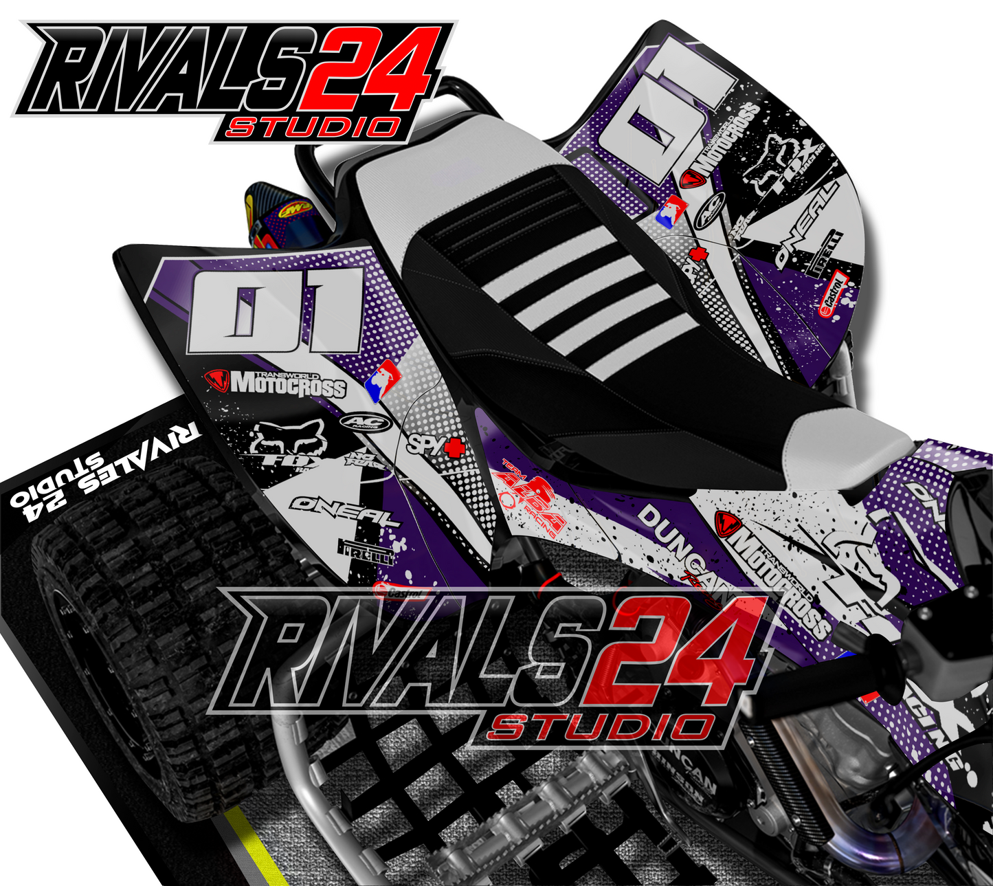 Honda TRX 450R 450ER graphics kit 2004 2005 2006 to 2014 decals