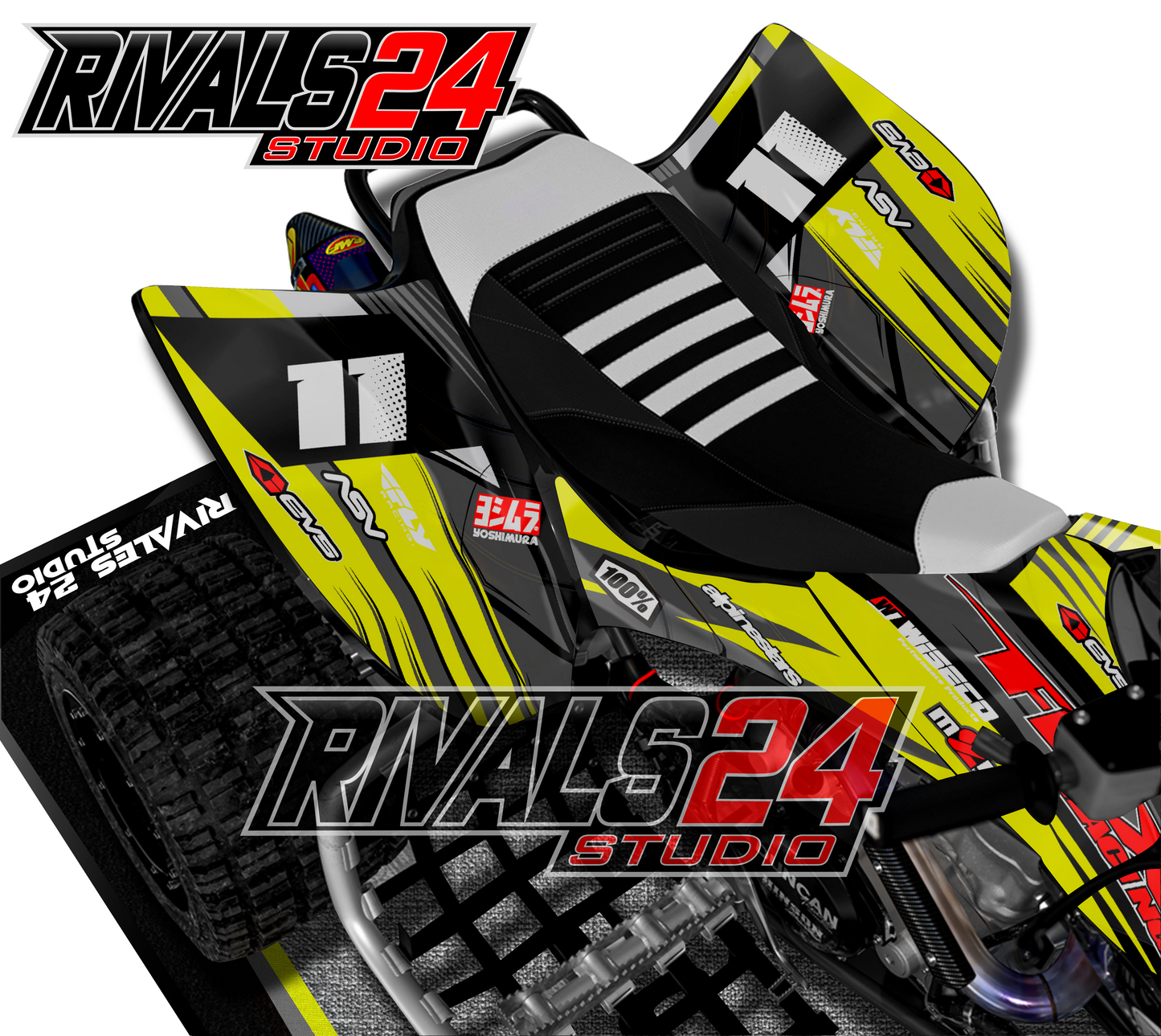 Honda TRX 450R 450ER graphics kit 2004 2005 2006 to 2014 decals