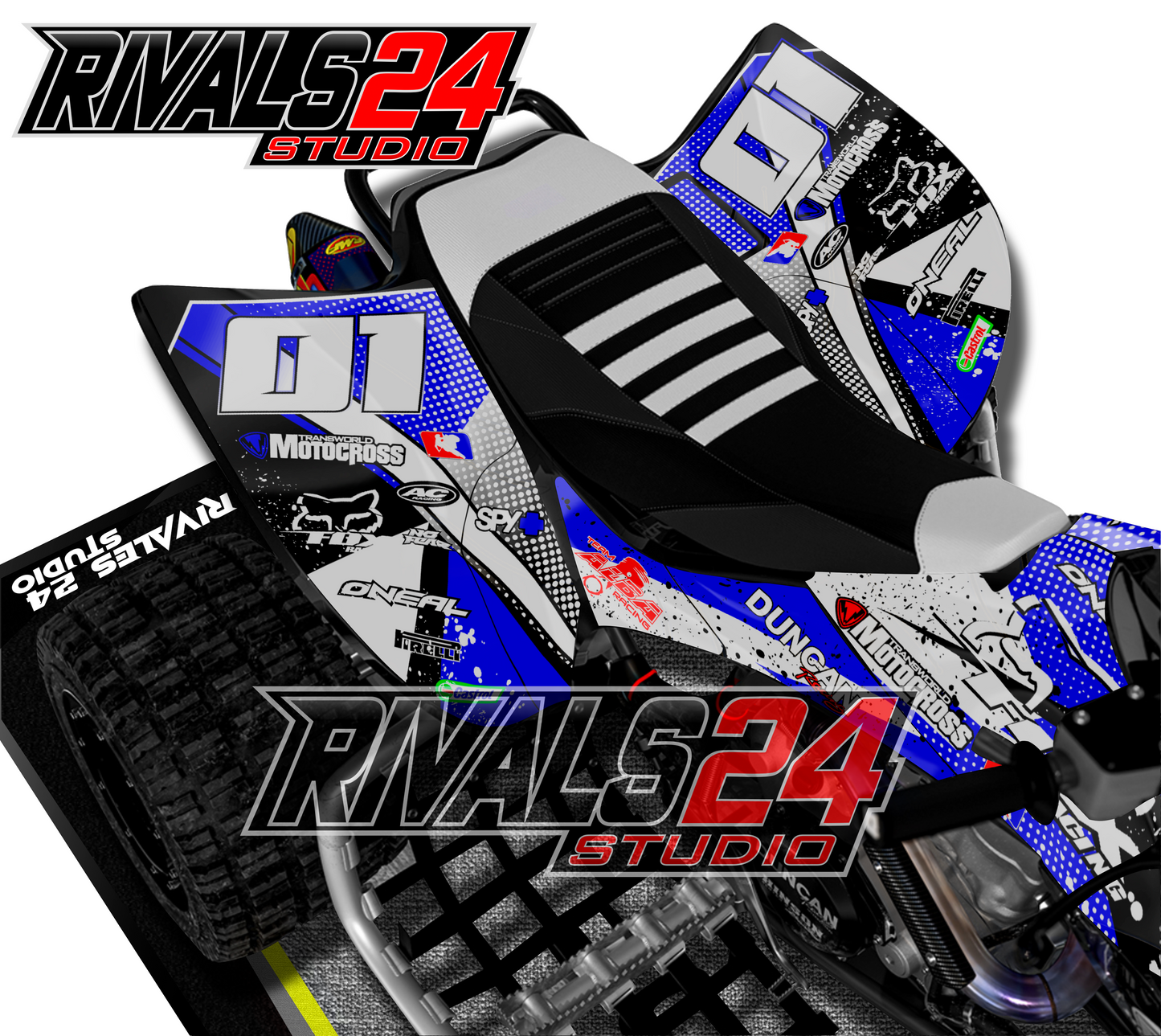 Honda TRX 450R 450ER graphics kit 2004 2005 2006 to 2014 decals