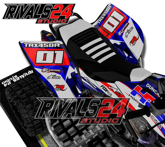Honda TRX 450R 450ER graphics kit 2004 2005 2006 to 2014 decals