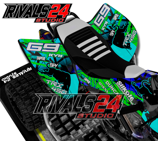 Honda TRX 450R 450ER graphics kit 2004 2005 2006 to 2014 decals