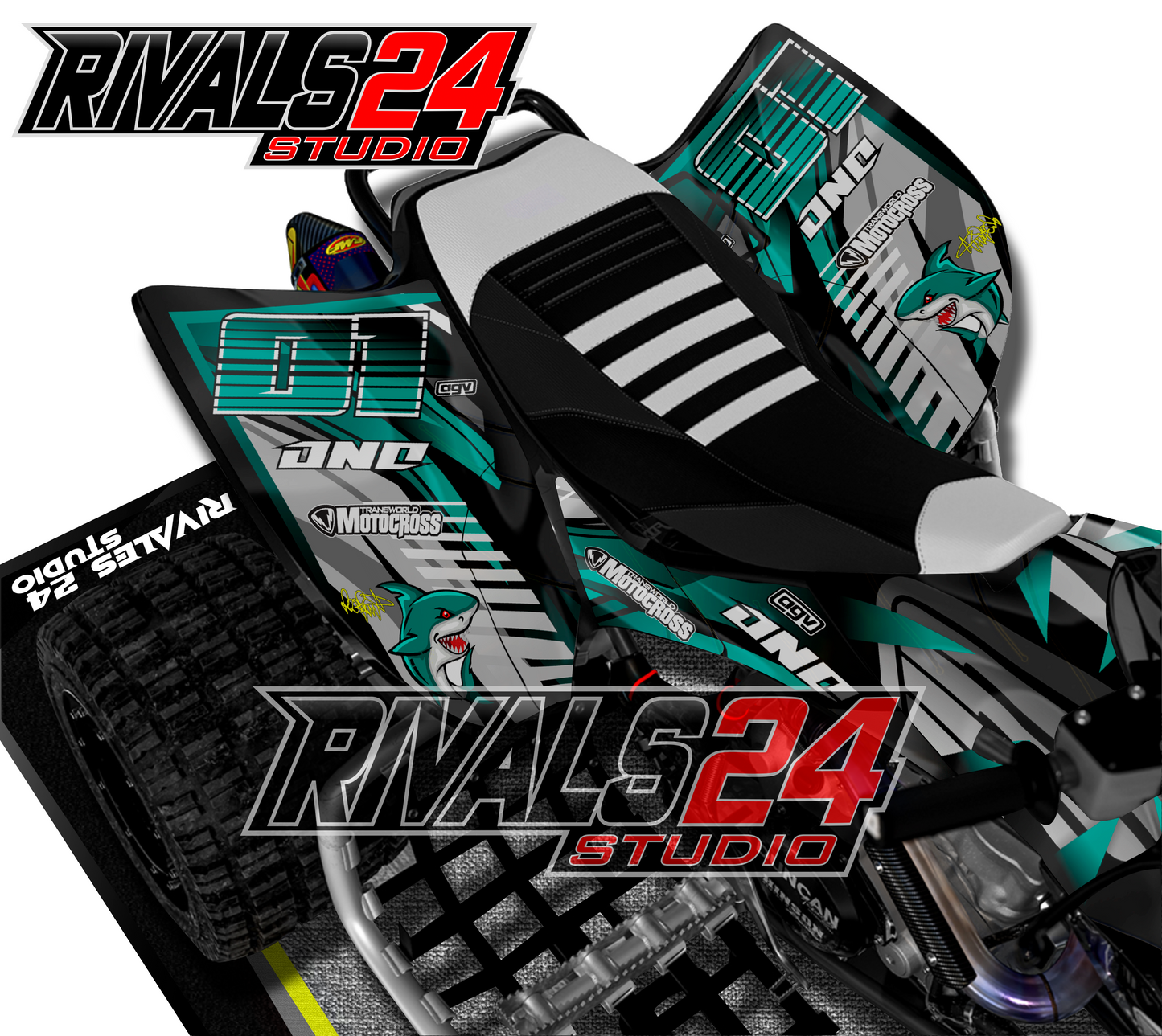 Honda TRX 450R 450ER graphics kit 2004 2005 2006 to 2014 decals