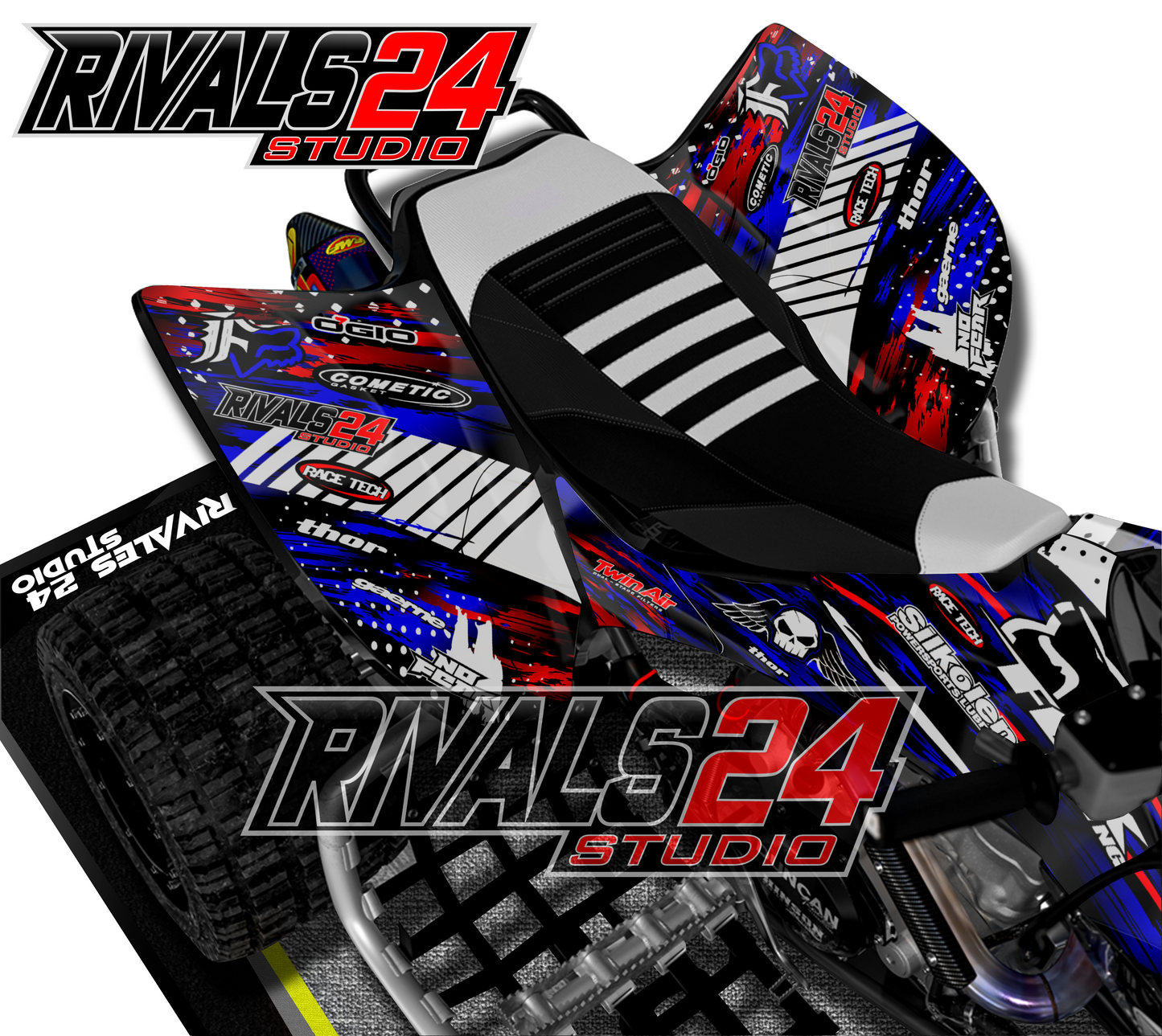Honda TRX 450R 450ER graphics kit 2004 2005 2006 to 2014 decals
