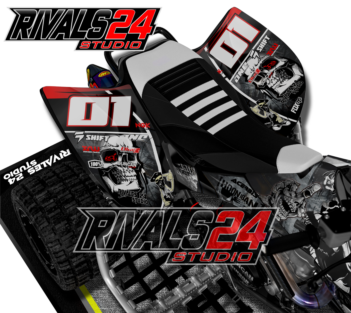 Honda TRX 450R 450ER graphics kit 2004 2005 2006 to 2014 decals