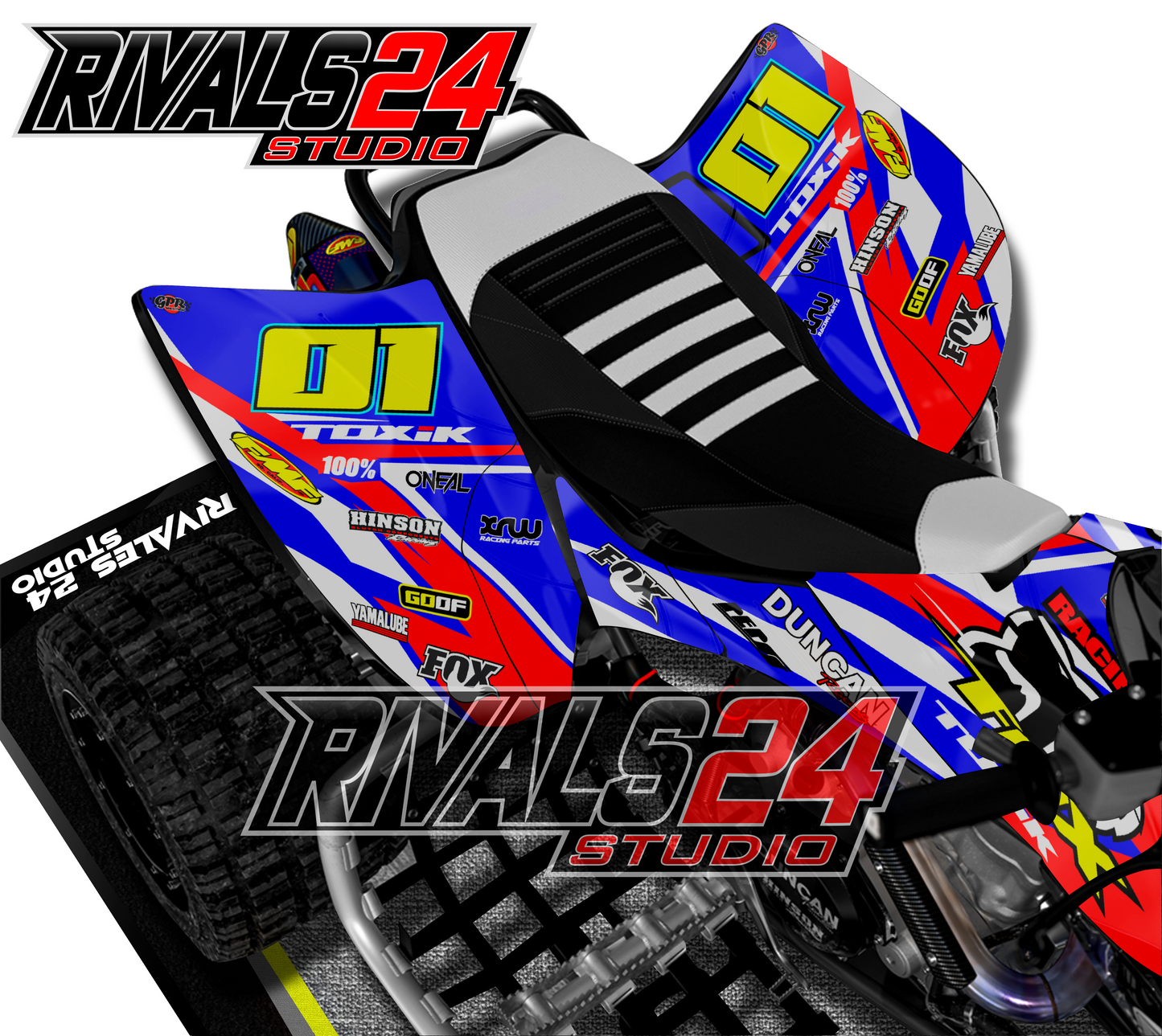 Honda TRX 450R 450ER graphics kit 2004 2005 2006 to 2014 decals