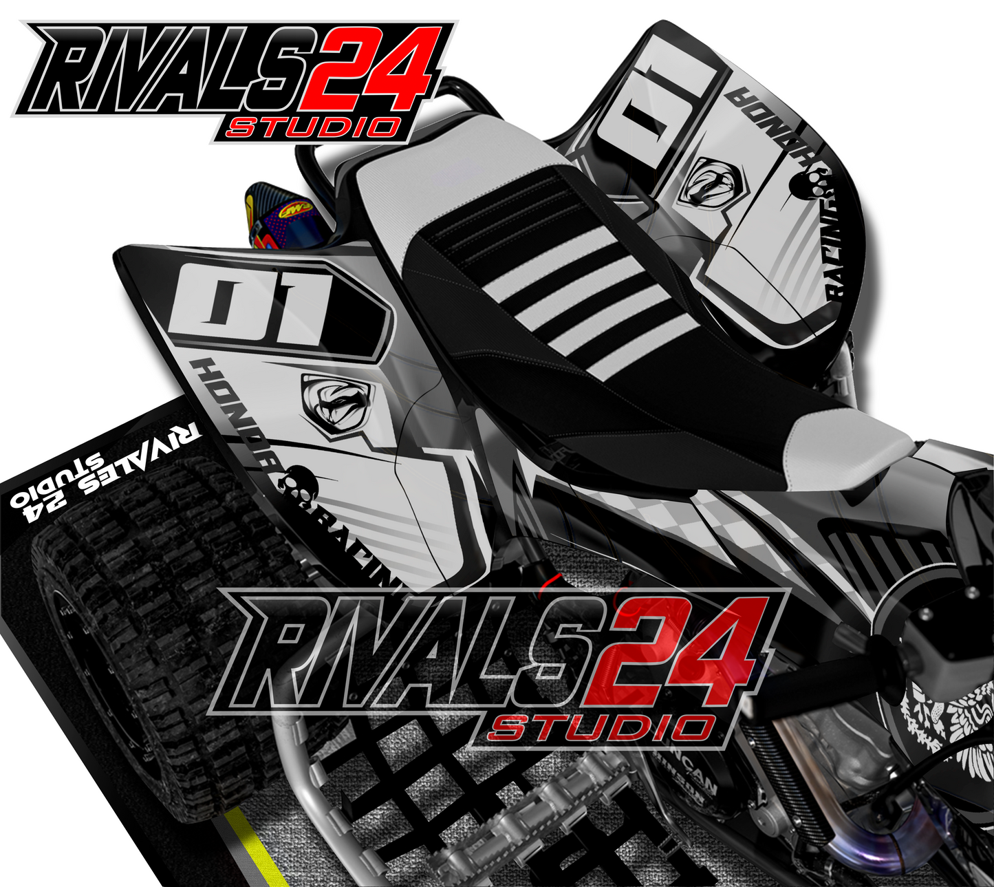 Honda TRX 450R 450ER graphics kit 2004 2005 2006 to 2014 decals