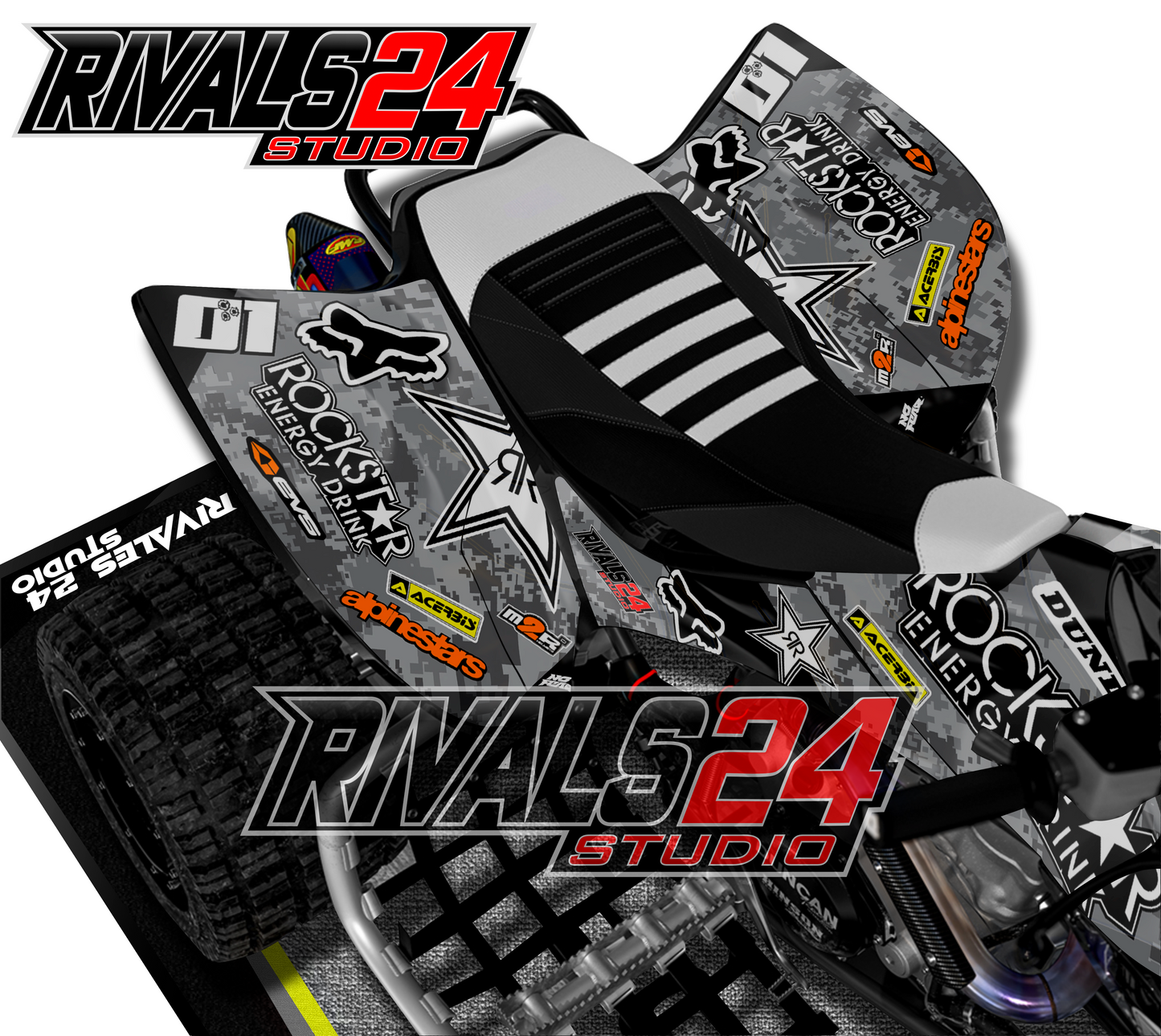 Honda TRX 450R 450ER graphics kit 2004 2005 2006 to 2014 decals