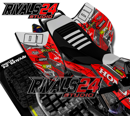 Honda TRX 450R 450ER graphics kit 2004 2005 2006 to 2014 decals