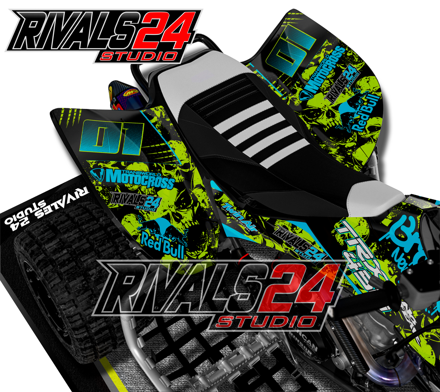 Honda TRX 450R 450ER graphics kit 2004 2005 2006 to 2014 decals