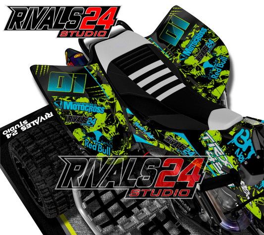 Honda TRX 450R 450ER graphics kit 2004 2005 2006 to 2014 decals