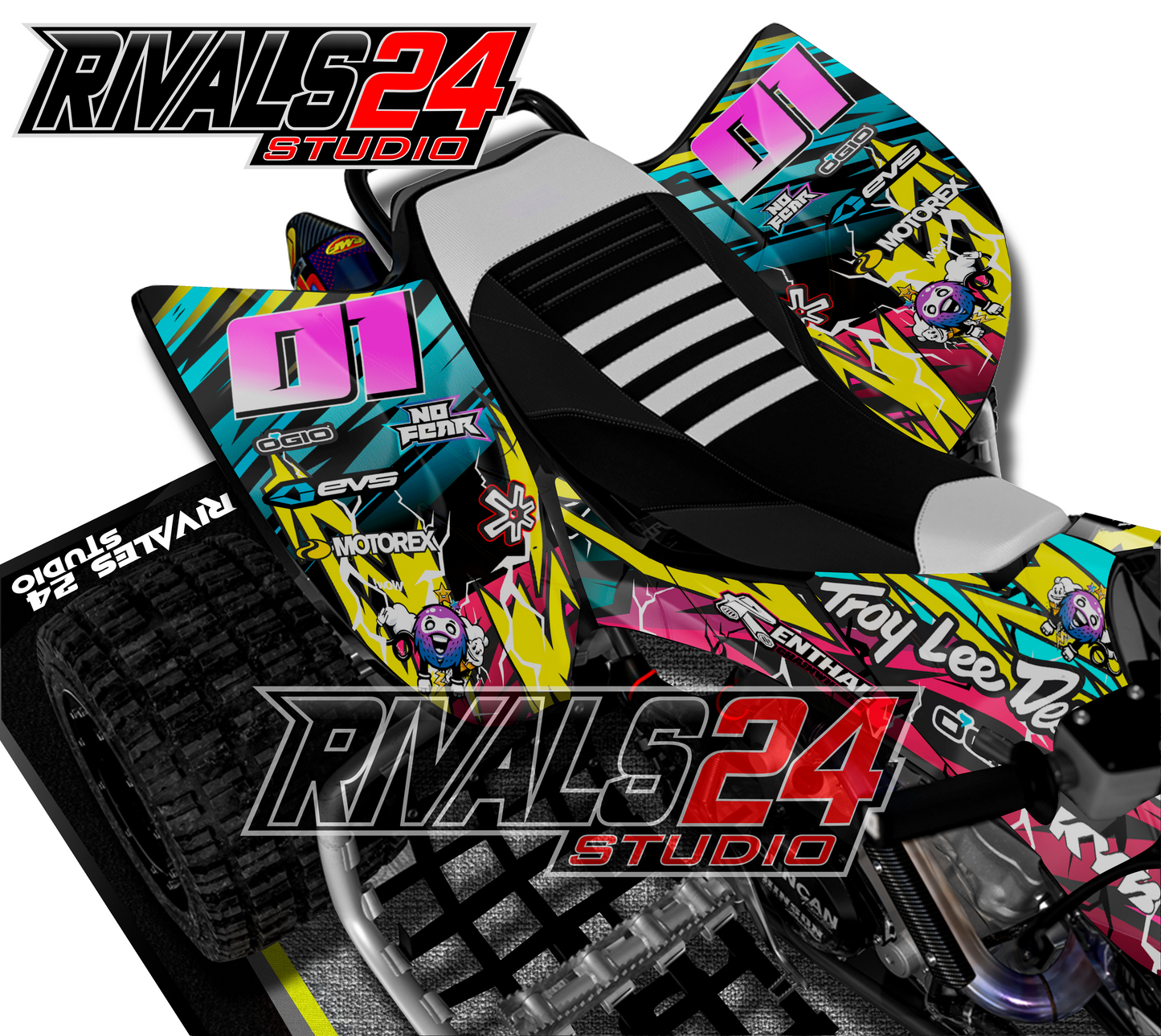 Honda TRX 450R 450ER graphics kit 2004 2005 2006 to 2014 decals