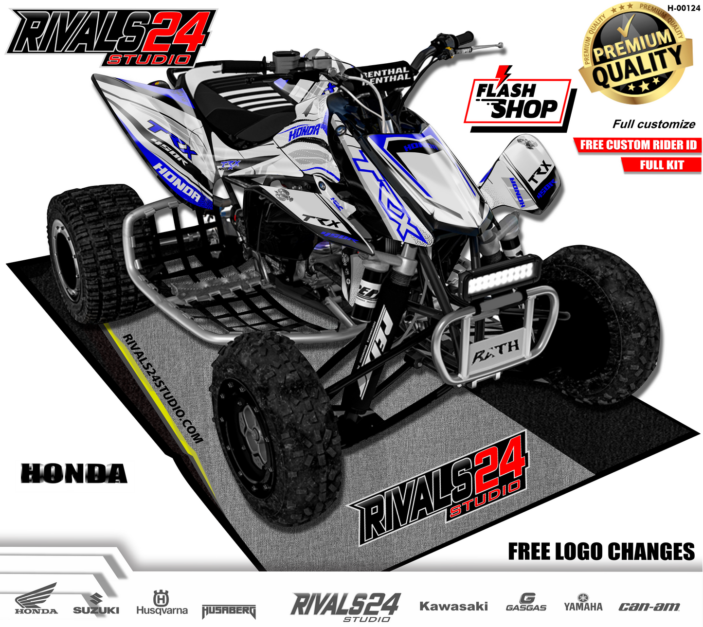 Honda TRX 450R 450ER graphics kit 2004 2005 2006 to 2014 decals