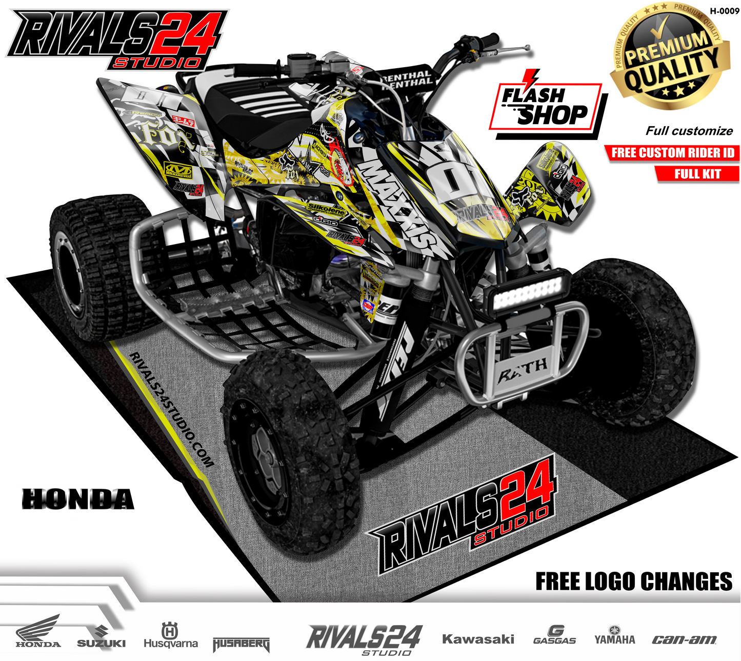 Honda TRX 450R 450ER graphics kit 2004 2005 2006 to 2014 decals