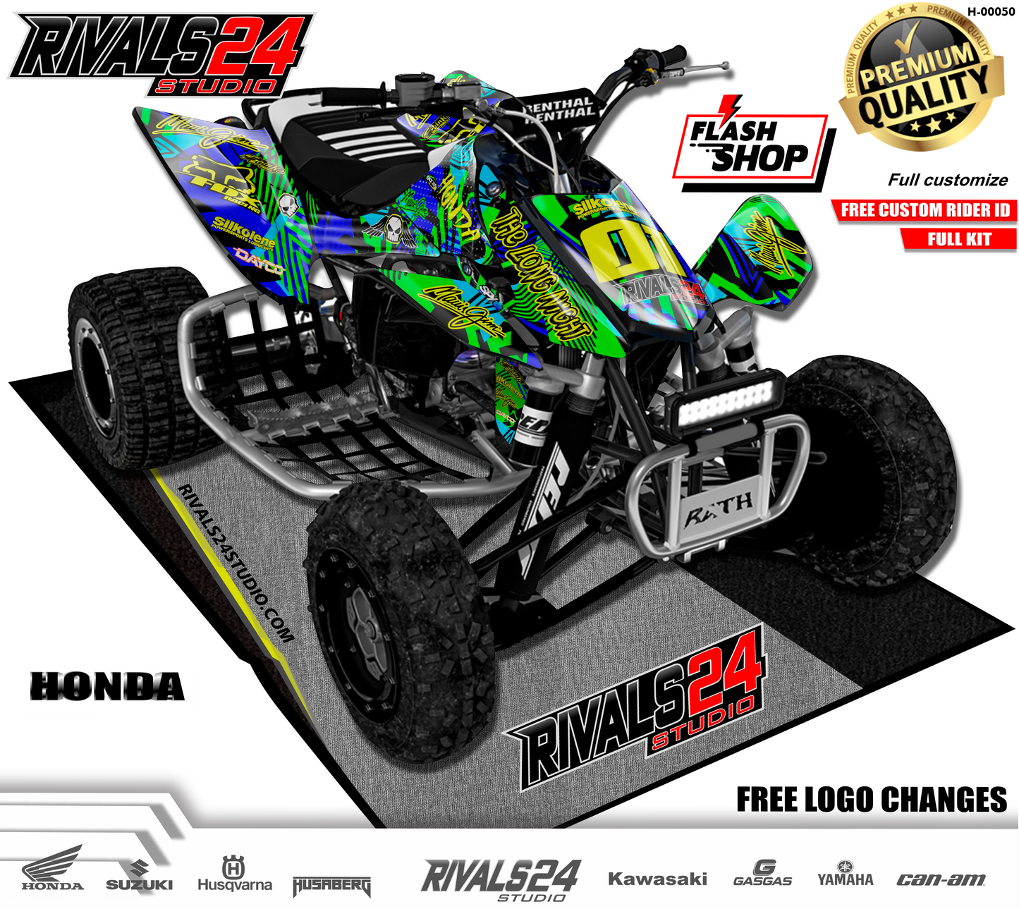 Honda TRX 450R 450ER graphics kit 2004 2005 2006 to 2014 decals