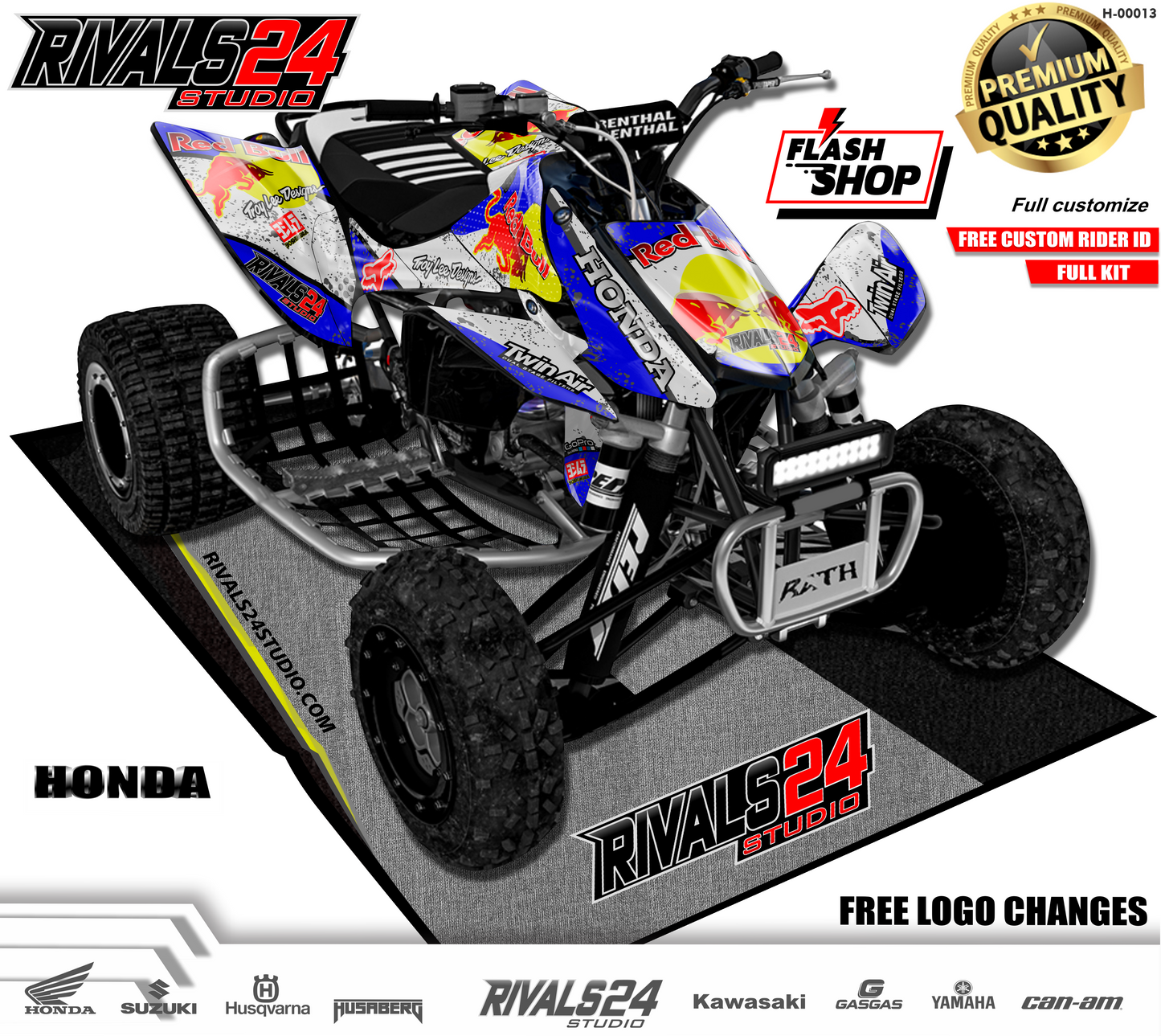 Honda TRX 450R 450ER graphics kit 2004 2005 2006 to 2014 decals