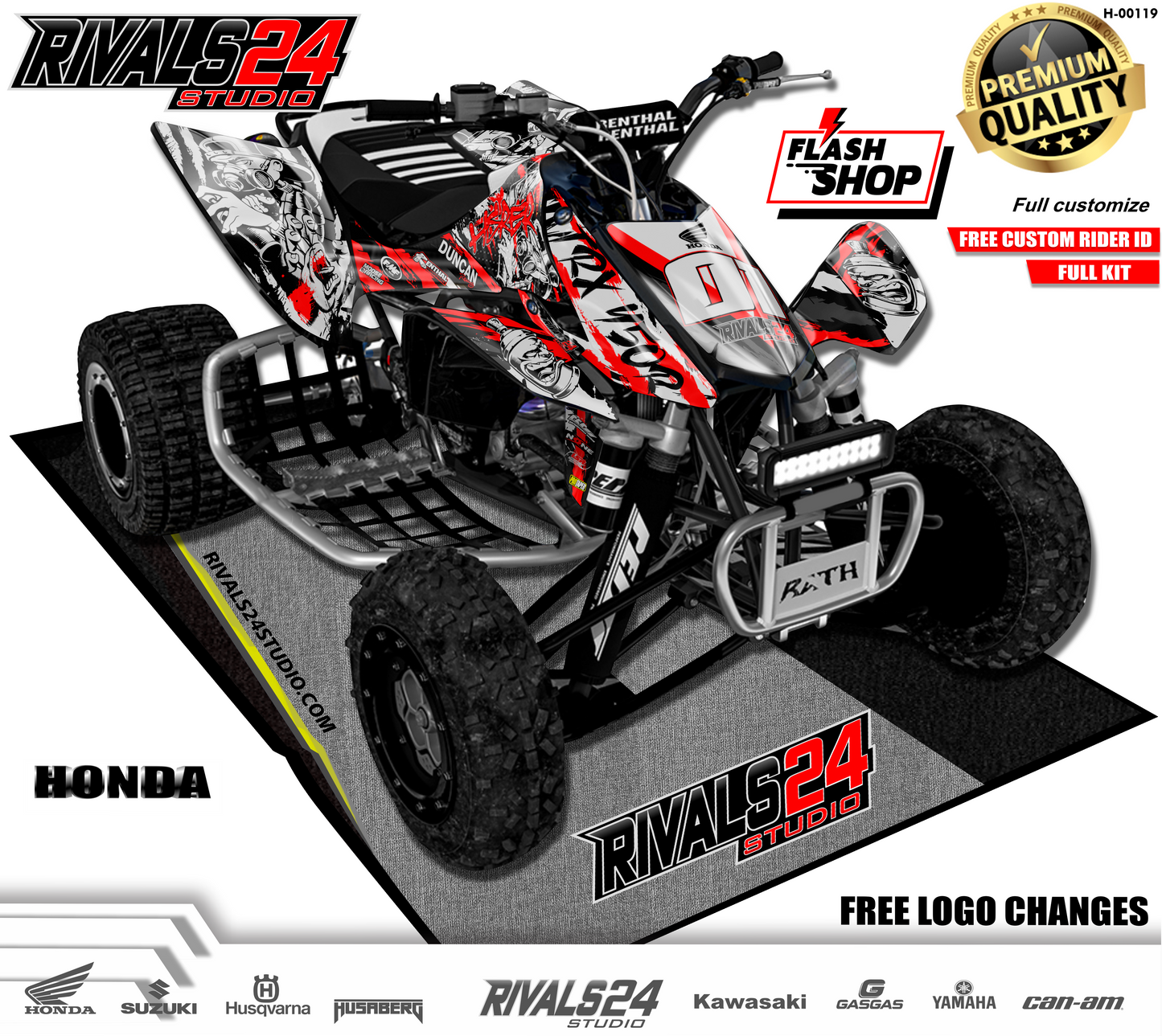 Honda TRX 450R 450ER graphics kit 2004 2005 2006 to 2014 decals