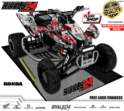 Honda TRX 450R 450ER graphics kit 2004 2005 2006 to 2014 decals